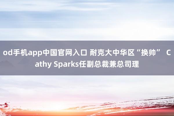 od手机app中国官网入口 耐克大中华区“换帅”  Cathy Sparks任副总裁兼总司理