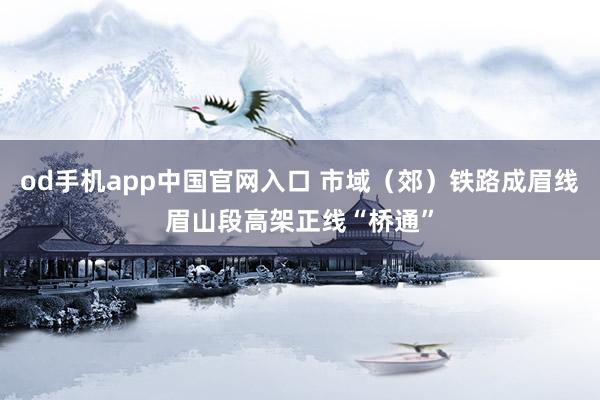 od手机app中国官网入口 市域（郊）铁路成眉线眉山段高架正线“桥通”
