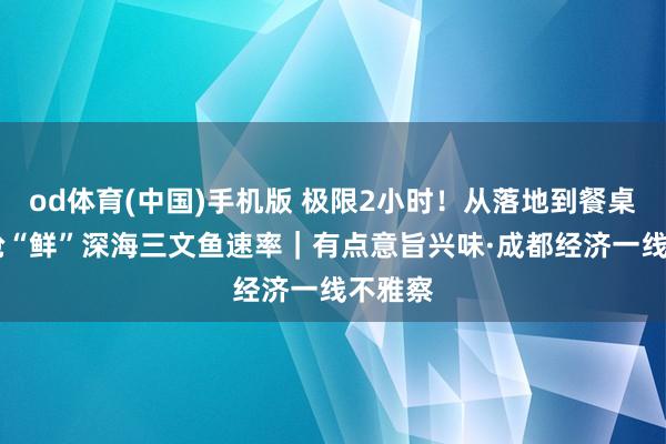 od体育(中国)手机版 极限2小时！从落地到餐桌 成都抢“鲜”深海三文鱼速率｜有点意旨兴味·成都经济一线不雅察