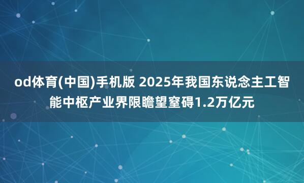 od体育(中国)手机版 2025年我国东说念主工智能中枢产业界限瞻望窒碍1.2万亿元