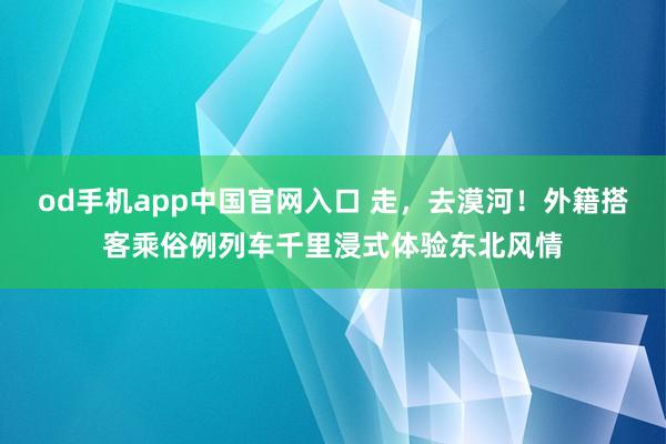 od手机app中国官网入口 走，去漠河！外籍搭客乘俗例列车千里浸式体验东北风情
