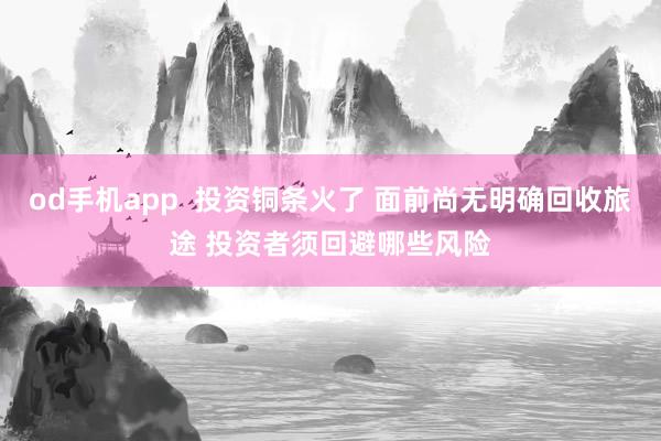 od手机app  投资铜条火了 面前尚无明确回收旅途 投资者须回避哪些风险