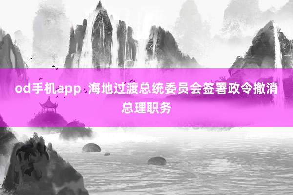 od手机app  海地过渡总统委员会签署政令撤消总理职务