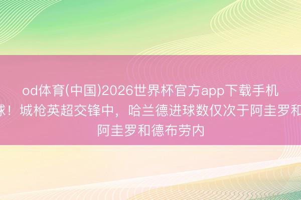 od体育(中国)2026世界杯官方app下载手机版 8战6球!城枪英超交锋中,哈兰德进球数仅次于阿圭罗和德布劳内