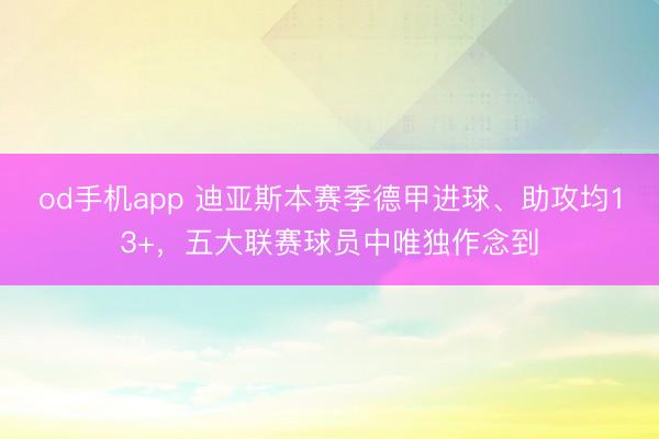 od手机app 迪亚斯本赛季德甲进球、助攻均13+，五大联赛球员中唯独作念到
