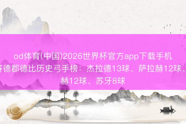 od体育(中国)2026世界杯官方app下载手机版 默西赛德郡德比历史弓手榜：杰拉德13球、萨拉赫12球、苏牙8球