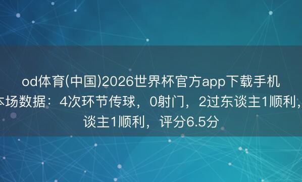 od体育(中国)2026世界杯官方app下载手机版 维尔茨本场数据：4次环节传球，0射门，2过东谈主1顺利，<a href=