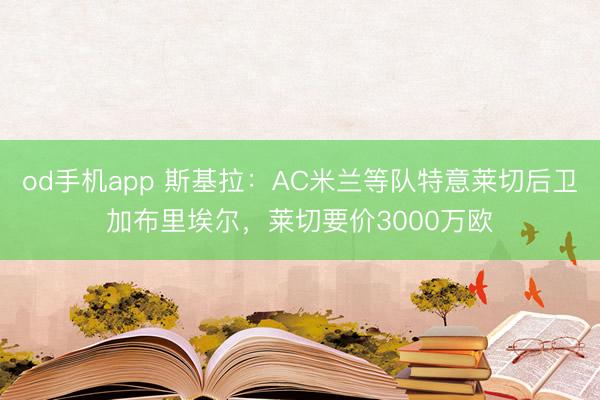 od手机app 斯基拉：AC米兰等队特意莱切后卫加布里埃尔，莱切要价3000万欧