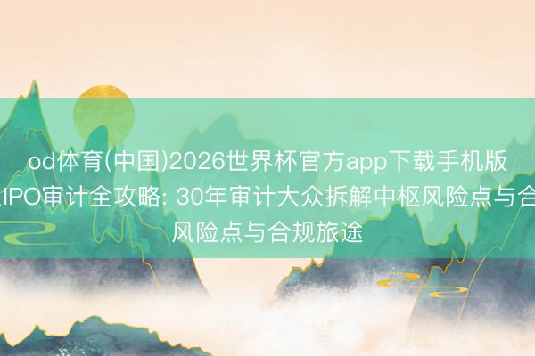 od体育(中国)2026世界杯官方app下载手机版 制造业IPO审计全攻略: 30年审计大众拆解中枢风险点与合规旅途