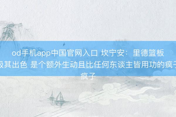 od手机app中国官网入口 坎宁安：里德篮板极其出色 是个额外生动且比任何东谈主皆用功的疯子