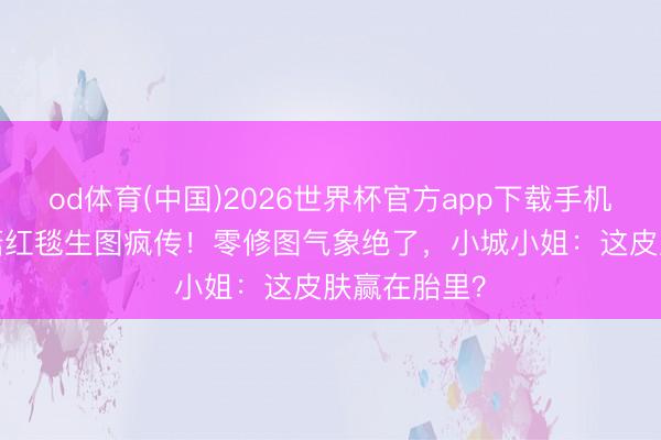 od体育(中国)2026世界杯官方app下载手机版 28岁程潇红毯生图疯传!零修图气象绝了,小城小姐:这皮肤赢在胎里?