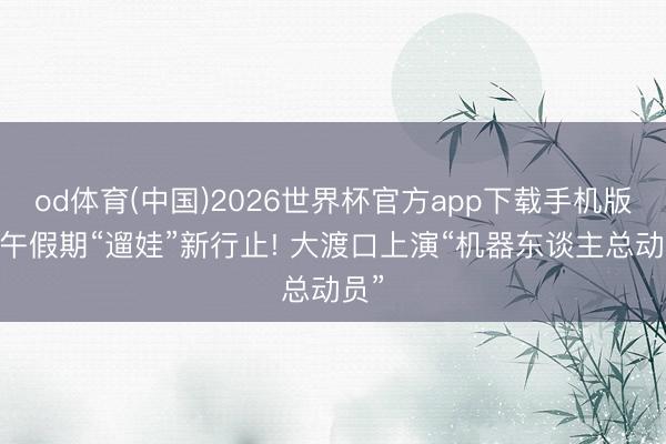 od体育(中国)2026世界杯官方app下载手机版 端午假期“遛娃”新行止! 大渡口上演“机器东谈主总动员”